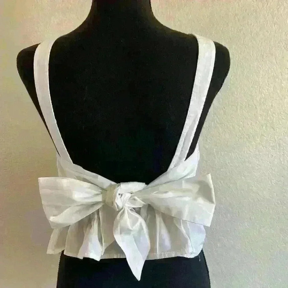 Free People Free-est Fez Ruched back tie bow Tank Top Camisole Women size XS - Picture 2 of 12